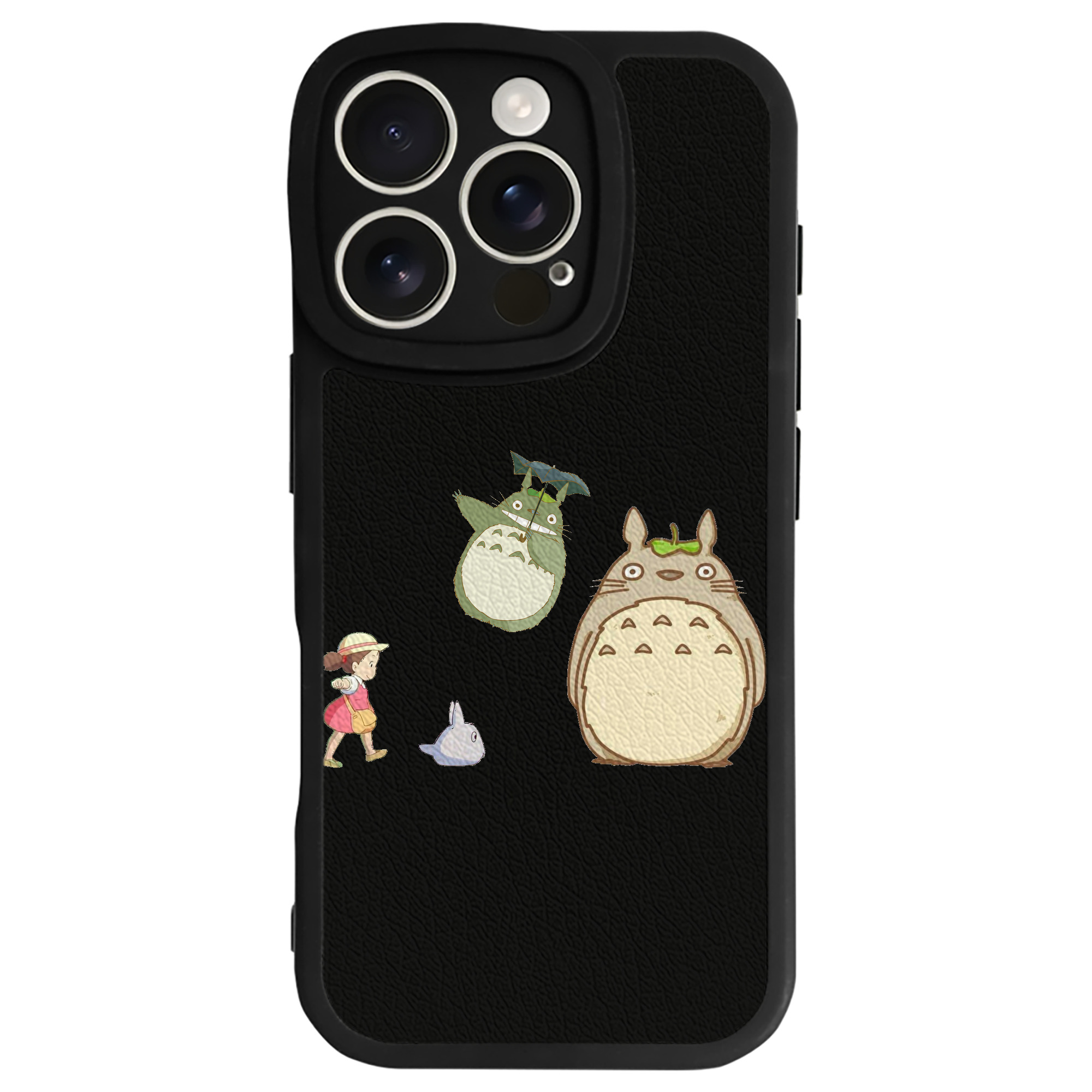 （画像用） となりのトトロ 草壁メイ 草壁サツキ My Neighbor Totoro Satsuki Kusakabe Mei Kusakabe 【iPhone 16シリーズ対応】シリコンスマホケース（レザー調） 材質：シリコン